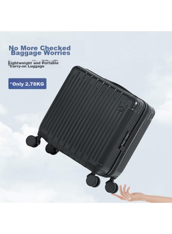 OIWAS Aihua Luggage Suitcase For Men And Women, Business Carry-on Trolley Case With 360° Wheels, 18-inch Travel Case, Small 6669 Knight Black - Image 3