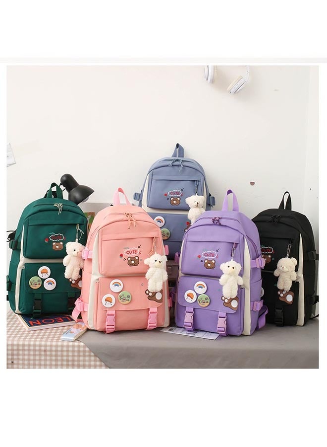5 Pieces Per Set Light Cute Girls Primary School bag Backpack - Image 5