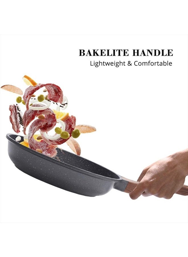 Sensarte مقلاة غير لاصقة، مقلاة أومليت بطبقة جرانيت سويسري، أدوات طهي صحية، مقلاة شيف، خالية من PFOA (8/9.5/10/11/12.5 بوصة) (8 بوصة) - Image 5