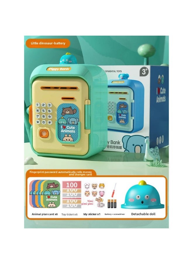 Generic Piggy Bank Year Only Children's Password Piggy Bank Is Desirable To Store Boys And Girls Birthday Dragon Postage Wholesale-Colour:[fingerprint Password-battery] Little Dinosaur  - Image 1