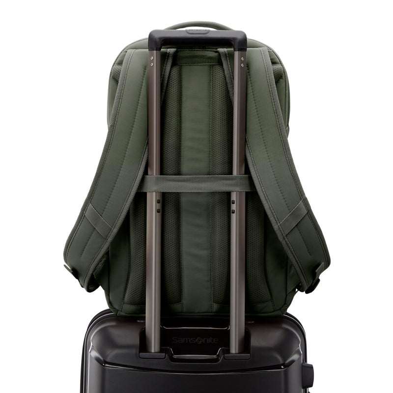 Samsonite Better Than Basic Backpack - Dedicated Laptop Compartment, Quick Stash Front Pockets and Lightweight Breathable Airmesh - Olive - Image 5