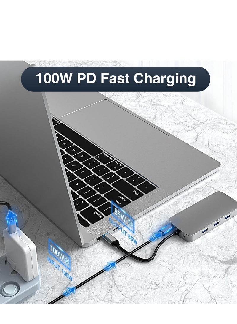 ELTRAZONE 10-in-1 USB C Hub to HDMI 4K Adapter with VGA, 100W PD Charging, USB 3.0/2.0, Gigabit Ethernet, SD/TF Card Reader, 3.5mm Audio Jack, Type-C Docking Station for MacBook Pro/Air, XPS, Laptops & More - Image 3