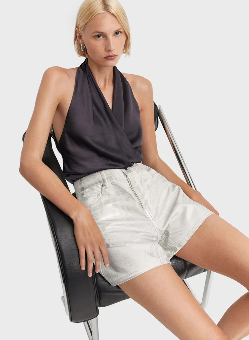 MANGO High Waist Shorts