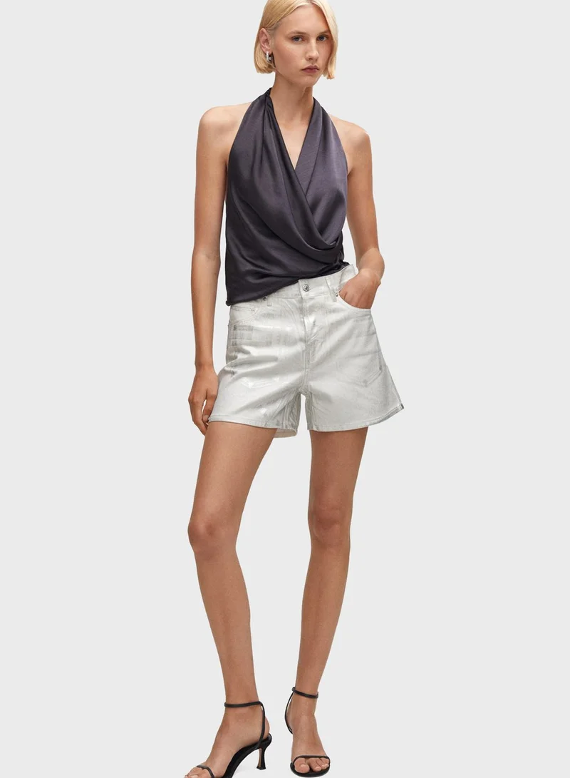 MANGO High Waist Shorts