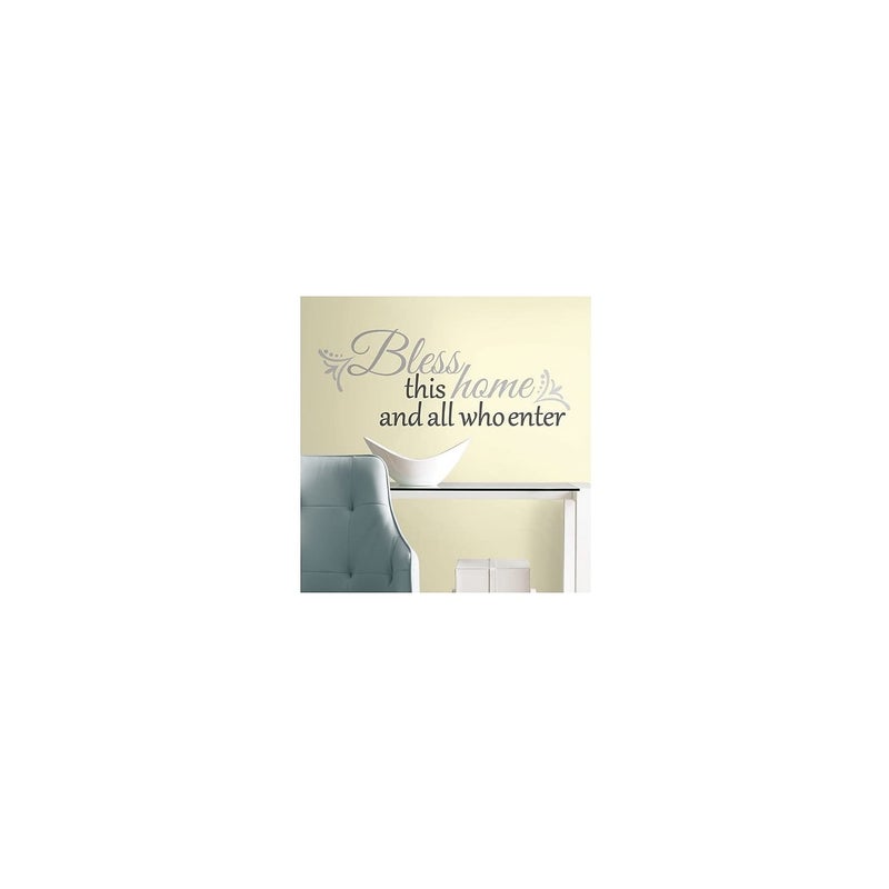 RoomMates RMK2179SCS Bless This Home Quote Peel and Stick Wall Decals - Image 1