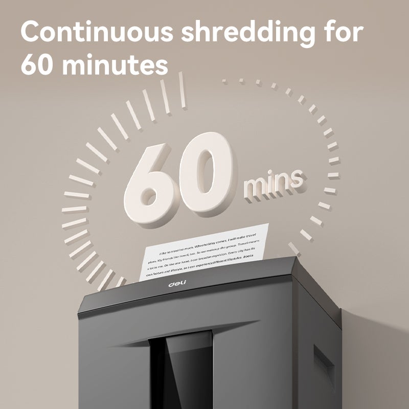 ديلي آلة تمزيق ورق عالية الأمان P6 تقطيع دقيق سلة 30 لتر للاستخدام المكتبي والاحترافي - Image 5