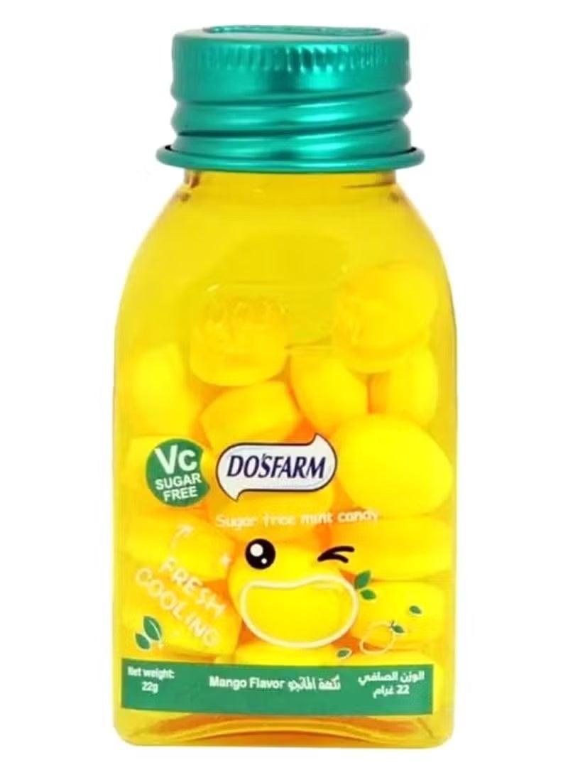 Dosfarm Vitamin C And D Sugar Free Mint Candy Mango Flavor - Image 1