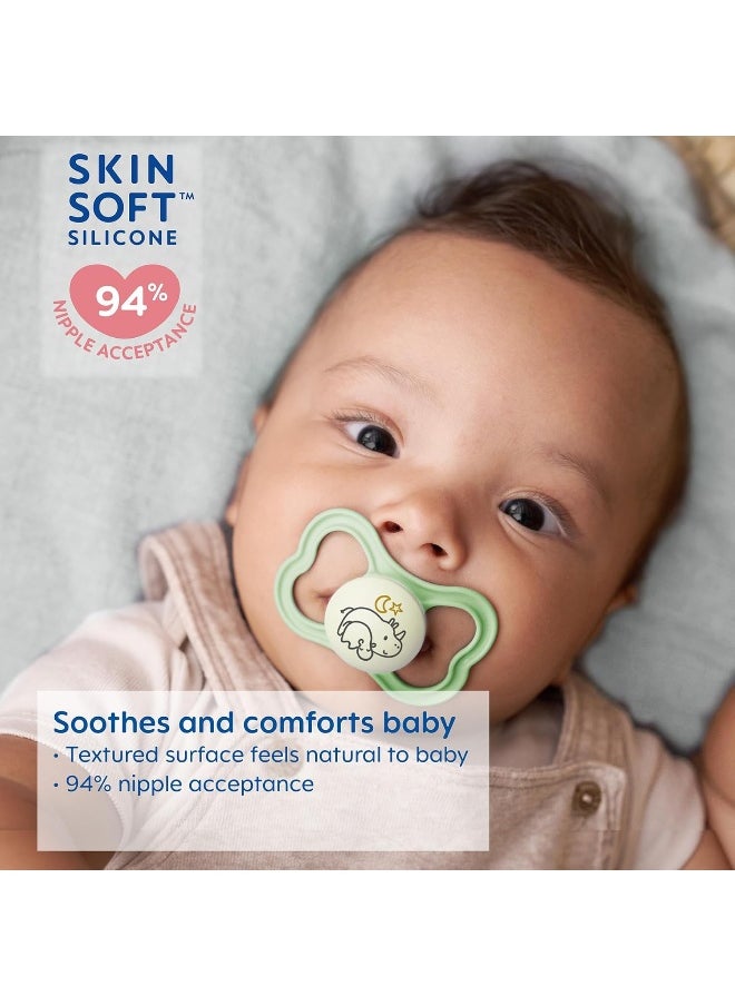 MAM MAM Air Printed Silicone Pacifier - Girl - 6+ Months 2 count  - Image 5