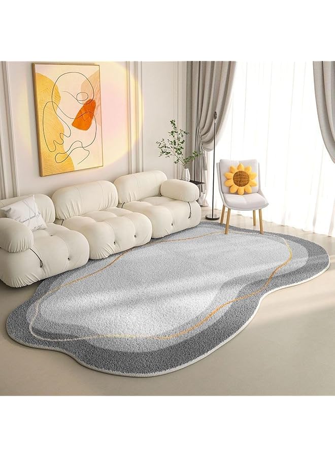 The Bros سجاد ملون غير منتظم 80X120 سم بخطوط رمادية سجادة عداء سجادة غرفة النوم غرفة المعيشة سجادة أرضية حصيرة مطبخ حمام حصيرة امتصاص الماء - Image 1