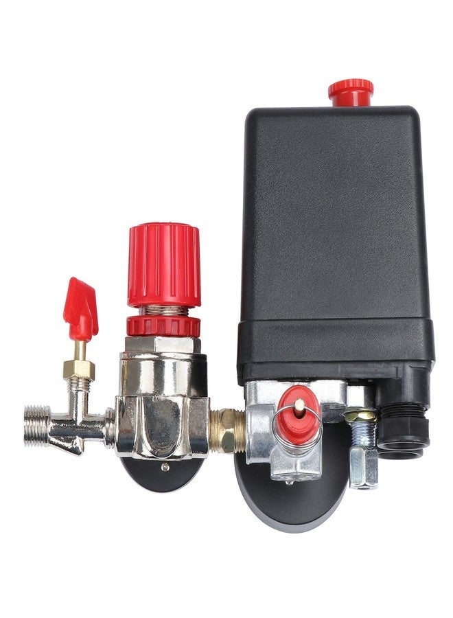 ESUMIC 90-120PSI Air Compressor Pressure Switch Control Valve Regulator with Gauges for Fast Pressure Reduction - Image 2