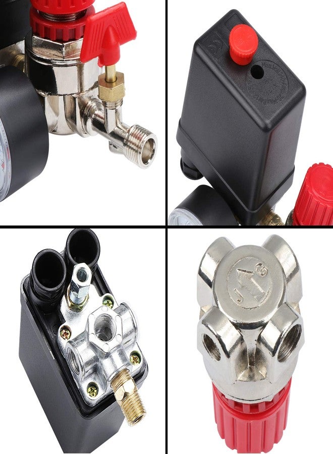 ESUMIC 90-120PSI Air Compressor Pressure Switch Control Valve Regulator with Gauges for Fast Pressure Reduction - Image 4