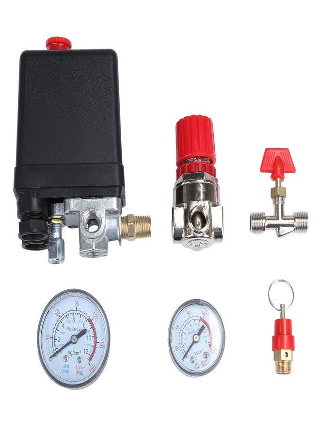 ESUMIC 90-120PSI Air Compressor Pressure Switch Control Valve Regulator with Gauges for Fast Pressure Reduction - Image 5