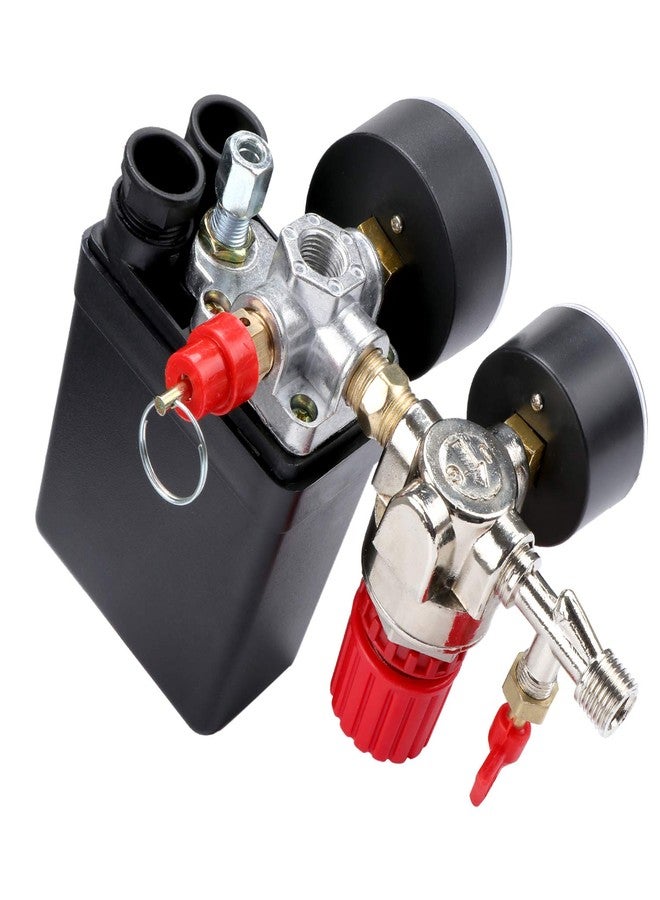 ESUMIC 90-120PSI Air Compressor Pressure Switch Control Valve Regulator with Gauges for Fast Pressure Reduction - Image 3