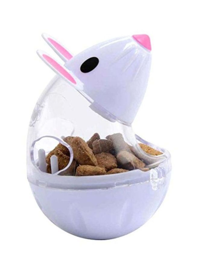 NIBEMINENT Mouse Shaped Feeder Brown/White 5.2x5.5x7cm - Image 2