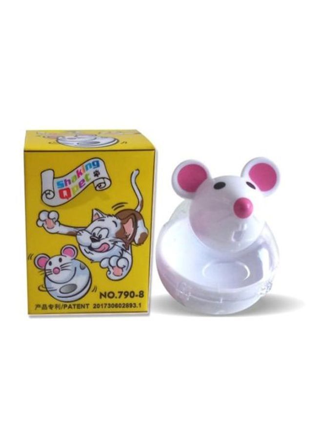 NIBEMINENT Mouse Shaped Feeder Brown/White 5.2x5.5x7cm - Image 3