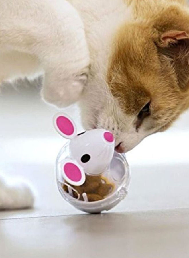 NIBEMINENT Mouse Shaped Feeder Brown/White 5.2x5.5x7cm - Image 4