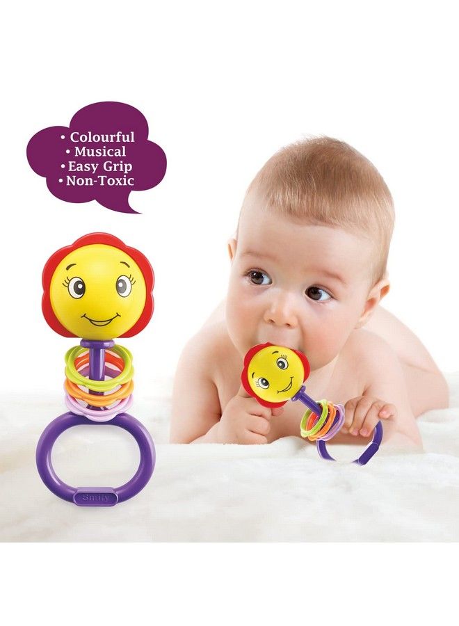 Beebaby Noggin Stick Rattle For Newborn. Colourful Musical Toys For Infant Babies. Bpa Free ; Non Toxic. 0 To 6 Months. (Violet) - Image 4