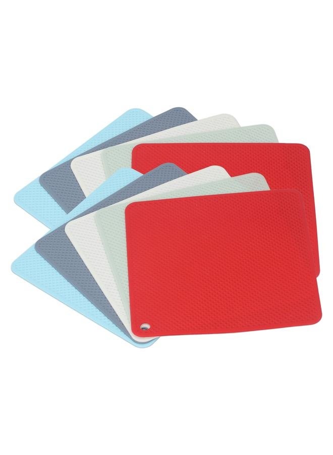 Beauenty 10pcs Silicone Heat Insulation Pad Square Anti Slip Tabletop Hot Cups Heat Resistant Pad Mats for Home 5 Colors - Image 5