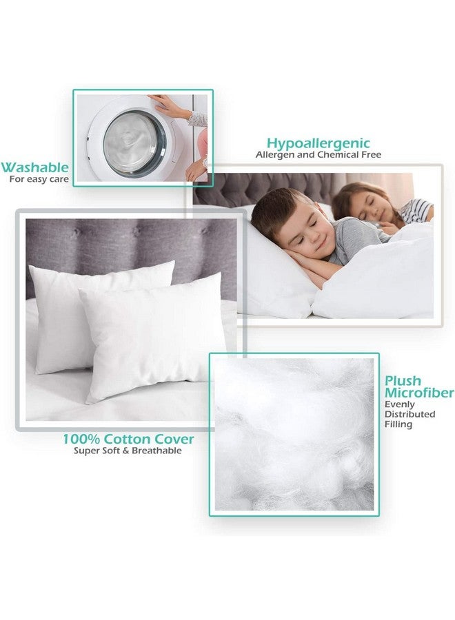 Nestl Nestl Kids Pillow - Pack of 2 Child Pillows - Cotton Pillow - Soft Travel Pillow - Perfect Bed Pillow - 13 x 18 Inches,White  - Image 4