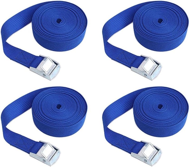 tooloflife 4pcs Ratchet Tie Down Straps Adjustable Tension Straps for Cargo Luggage, Vans, Trucks, Motorcycle(Navy Blue) - 3mx25mm All-round applied quality - Image 1