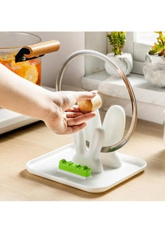 Oasisgalore Spoon Rest Pot Lid Holder Spatula Rack Spoon Cooking Utensil Holder for Stove Top，Kitchen Gadgets  - Image 2