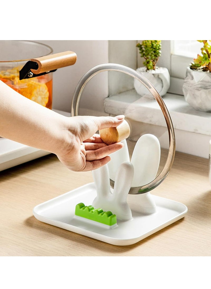 Oasisgalore Spoon Rest Pot Lid Holder Spatula Rack Spoon Cooking Utensil Holder for Stove Top，Kitchen Gadgets  - Image 2