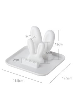 Oasisgalore Spoon Rest Pot Lid Holder Spatula Rack Spoon Cooking Utensil Holder for Stove Top，Kitchen Gadgets  - Image 5