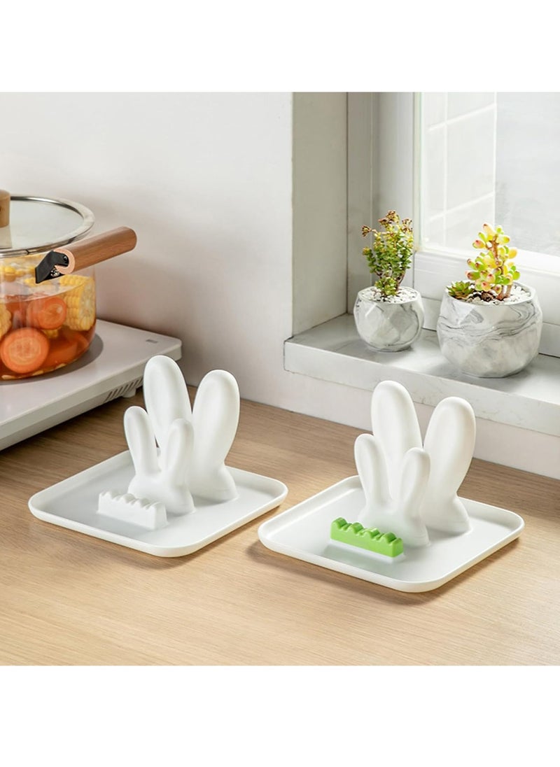 Oasisgalore Spoon Rest Pot Lid Holder Spatula Rack Spoon Cooking Utensil Holder for Stove Top，Kitchen Gadgets  - Image 3