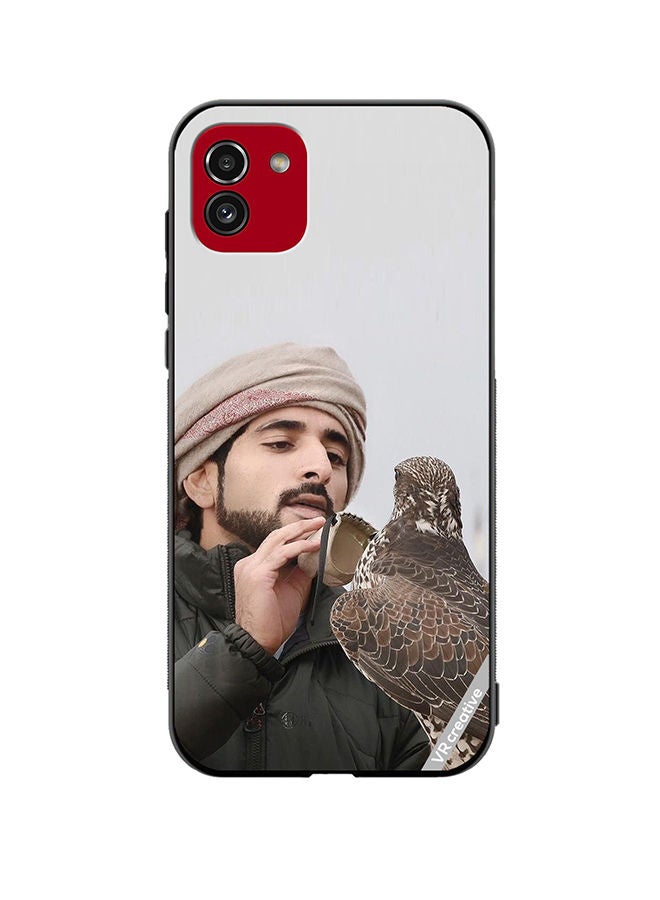 VR CREATIVE Protective Case Cover For Samsung Galaxy A03 Sheikh Hamdan Loving His Eagle Design Multicolour - Image 1