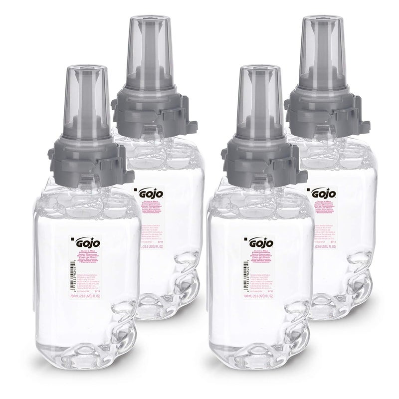 GOJO Clear  Mild Foam Handwash EcoLogo Certified 700 mL Hand Soap Refill ADX7 PushStyle Dispenser Pack of 4  871104