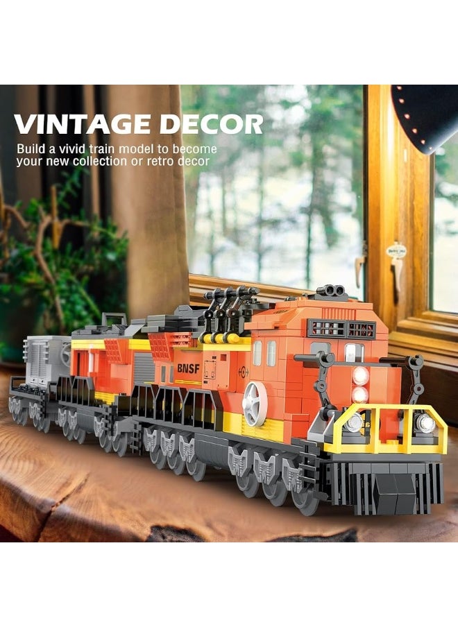 BRICK STORY BRICK STORY City Cargo Train Building Set, BNSF Freight Trains Model, Steam Locomotive Train Building Blocks Toys, Gift Trains for Boys&Girls Kids Aged 8-14, 635 Pieces  - Image 4