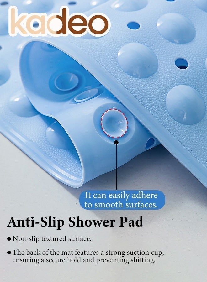 kadeo Bathtub Mats for Shower Tub, Extra Long Non-Slip, Bath Mat with Drain Holes and Suction Cups, BathMat for Bathroom with Machine Washable 39*100CM - Image 3