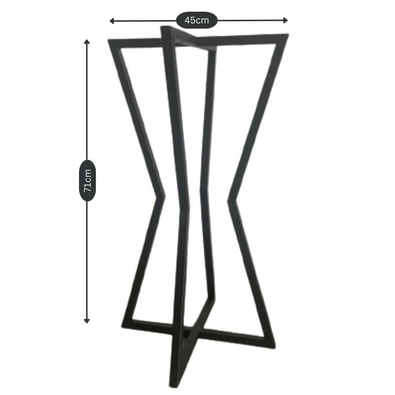 Reyox Furniture Metal Legs for Table Dining Table Legs for Kitchen Modern Industrial Style L DesignPack of 1 Black H71 cmW5cm - Image 3