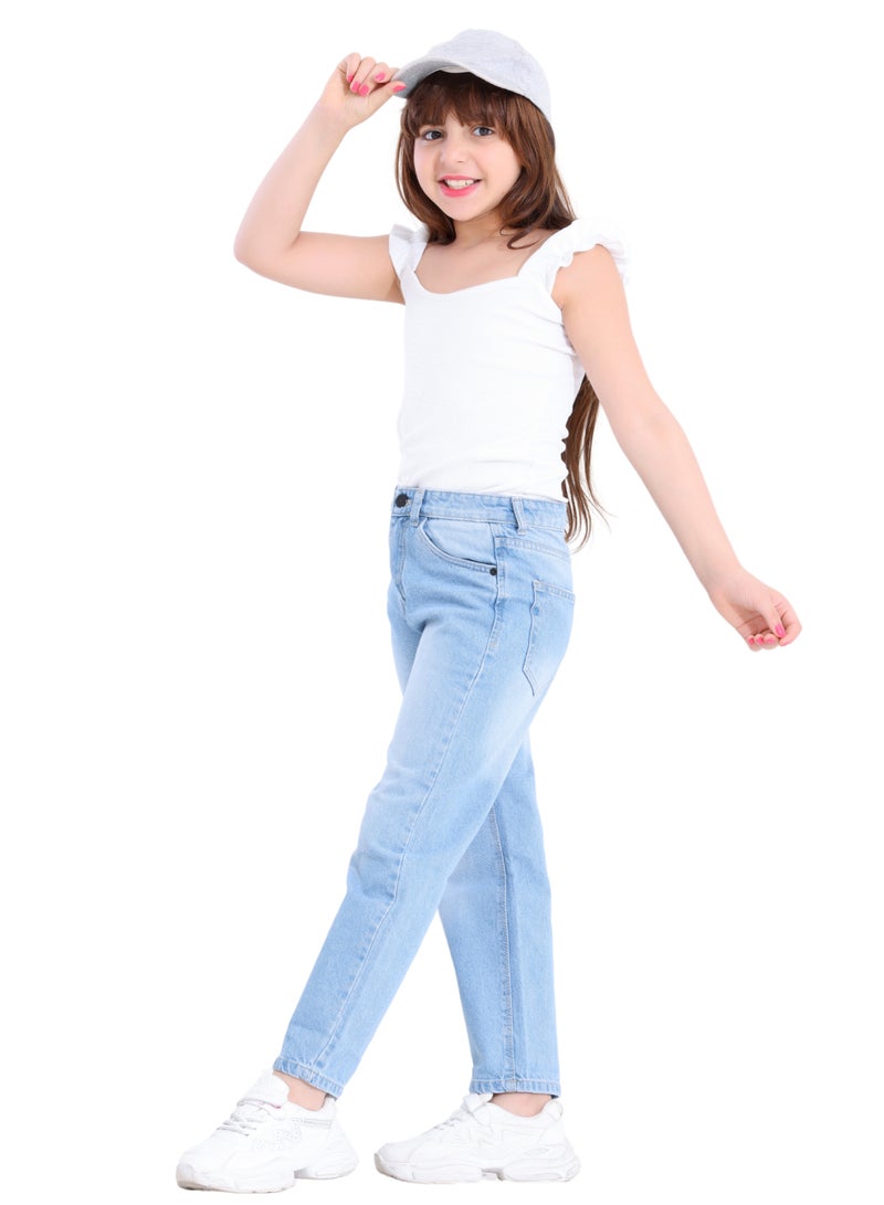 JBS DENIM Girls' street jeans, light blue - Image 3
