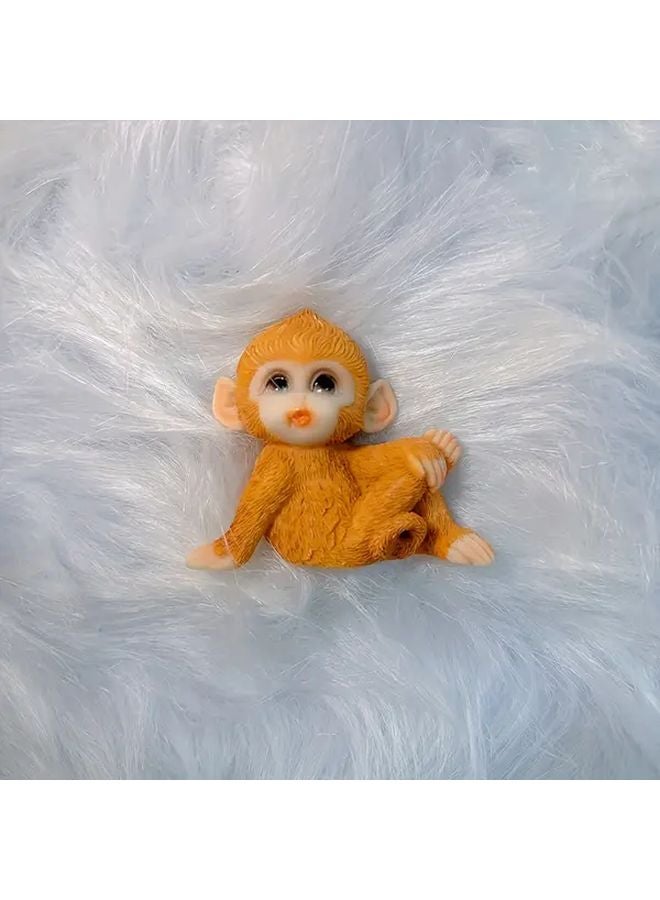 3D Monkey Wall Decor Handcrafted Resin Animal Figurines For Home Garden - Image 1