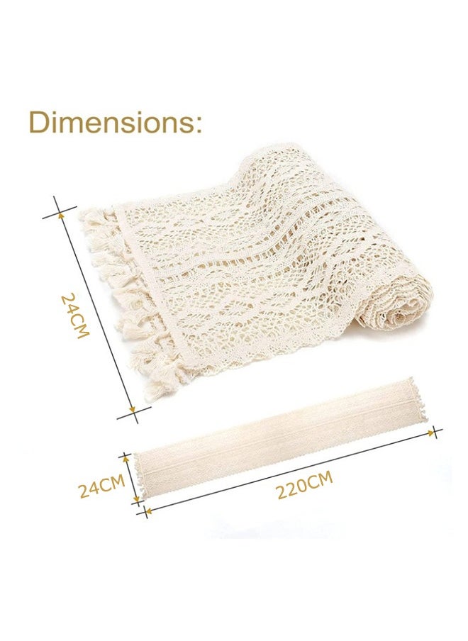 Generic Luxury 220cm Extra Large Jute Table Runner | Handmade Boho Party Table Cover | 24x220cm Oversized Dining Decor for Weddings/Hotels  - Image 5