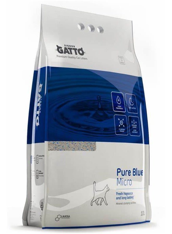 SIGNOR GATTO Pure Blue Micro Cat Litter 10 L Senior Gatto