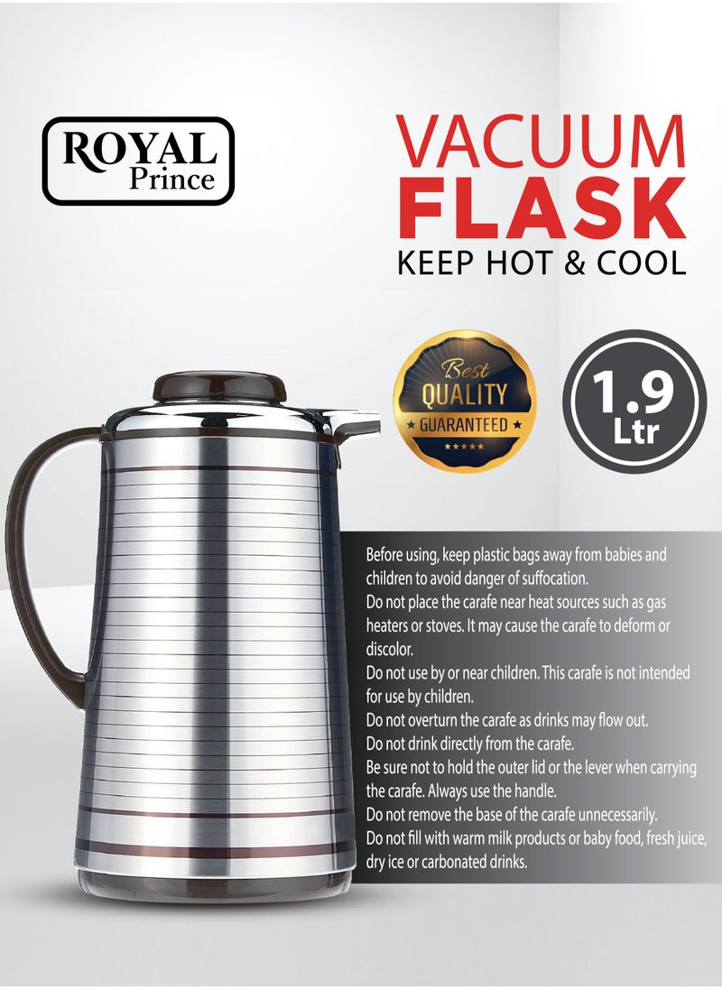 Vacuum Flask 1.9 Liter Black & Silver Color RPVF4