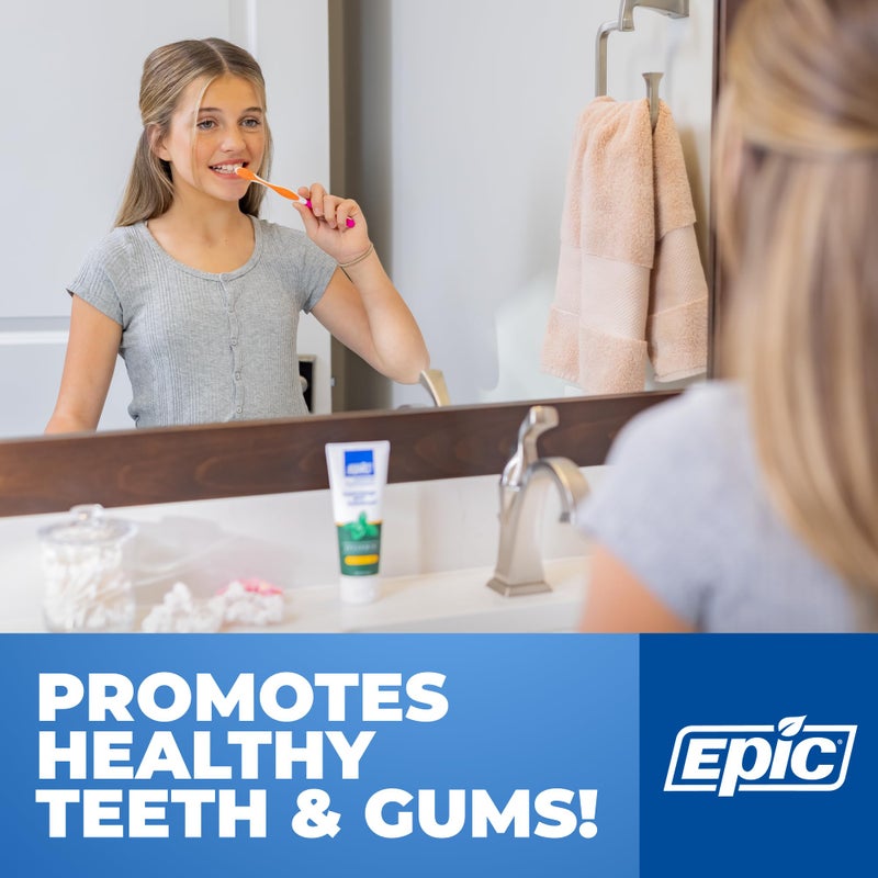 Epic Xylitol Toothpaste for Adults - Fluoride-Free Toothpaste with 25% Xylitol - SLS-Free Formula for Dry Mouth & Fresh Breath - Spearmint, 4.9oz (2-Pack) - Image 5