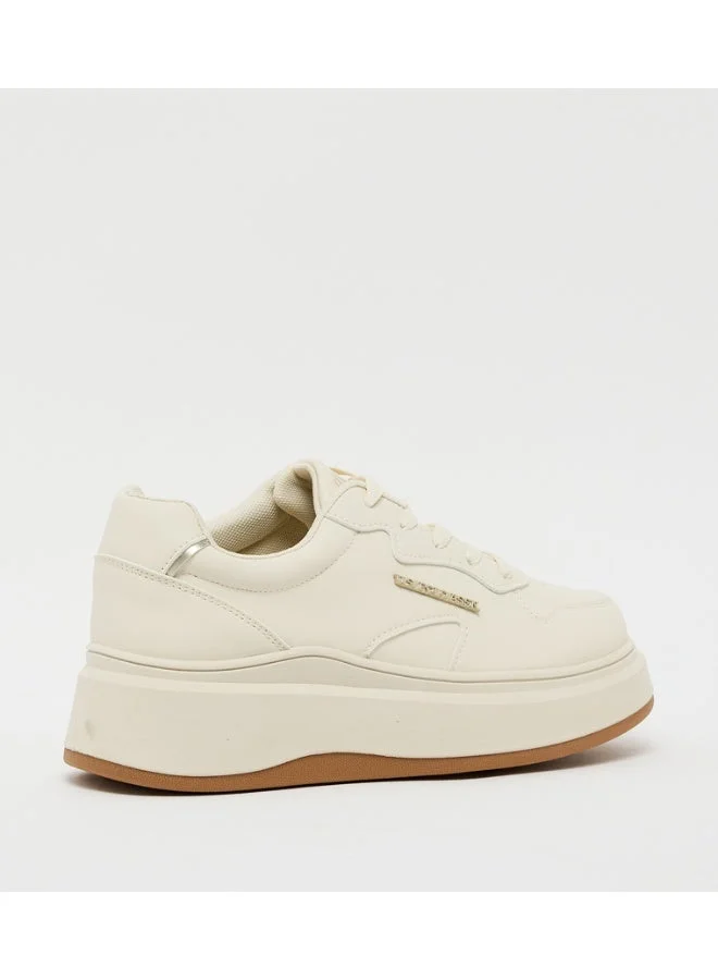 يو اس بولو اسن U.S. Polo Assn. Women’s CALISTA GLB 5PR Chunky Sole Sneakers - Beige
