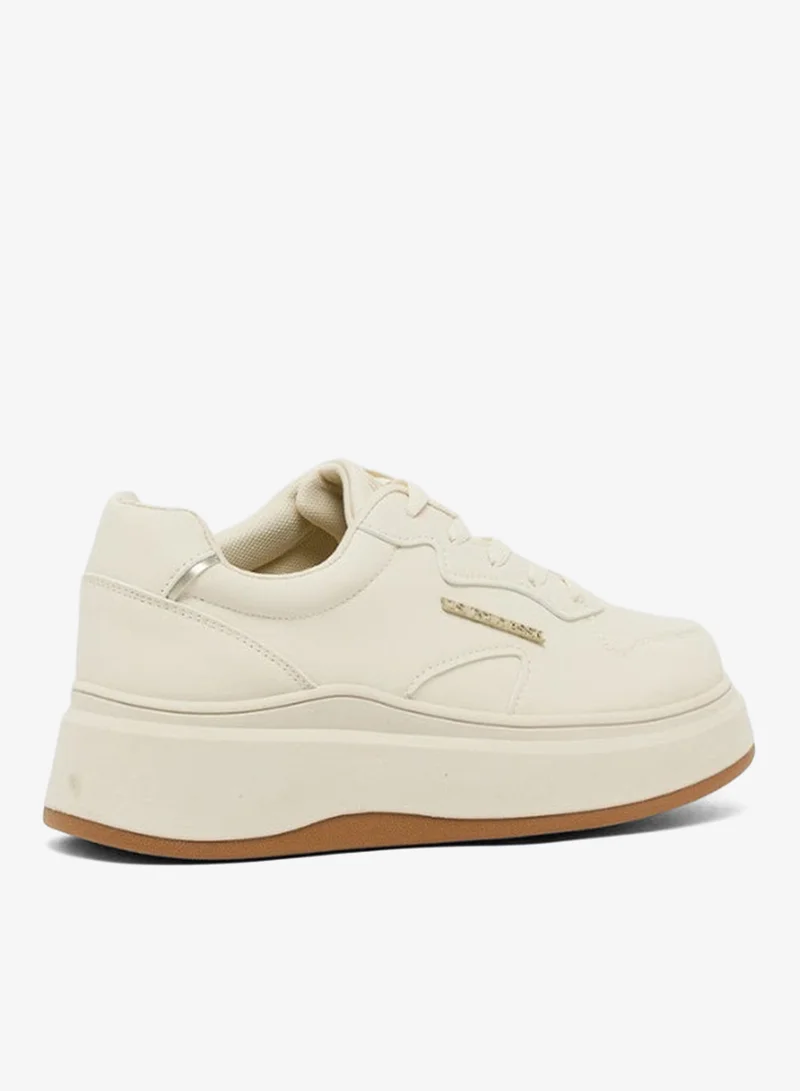 U.S. Polo Assn.  U.S. Polo Assn. Women’s CALISTA GLB 5PR Chunky Sole Sneakers - Beige for Women | Best Price UAE