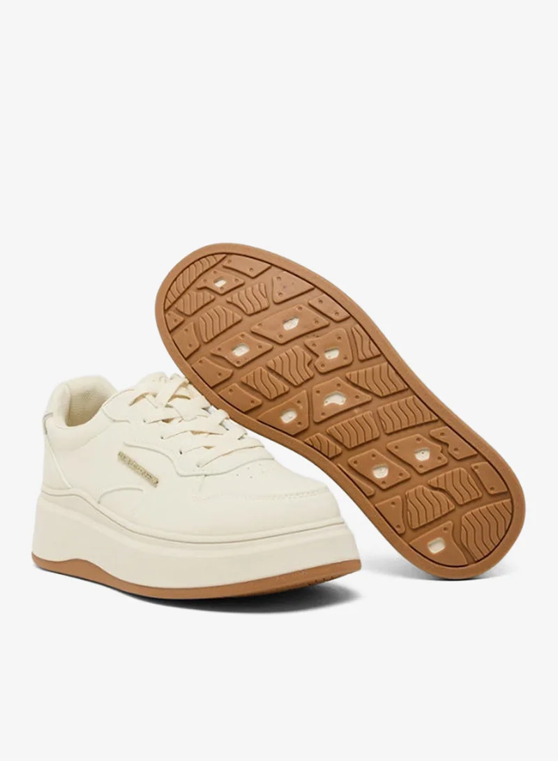 U.S. Polo Assn.  U.S. Polo Assn. Women’s CALISTA GLB 5PR Chunky Sole Sneakers - Beige for Women | Best Price UAE