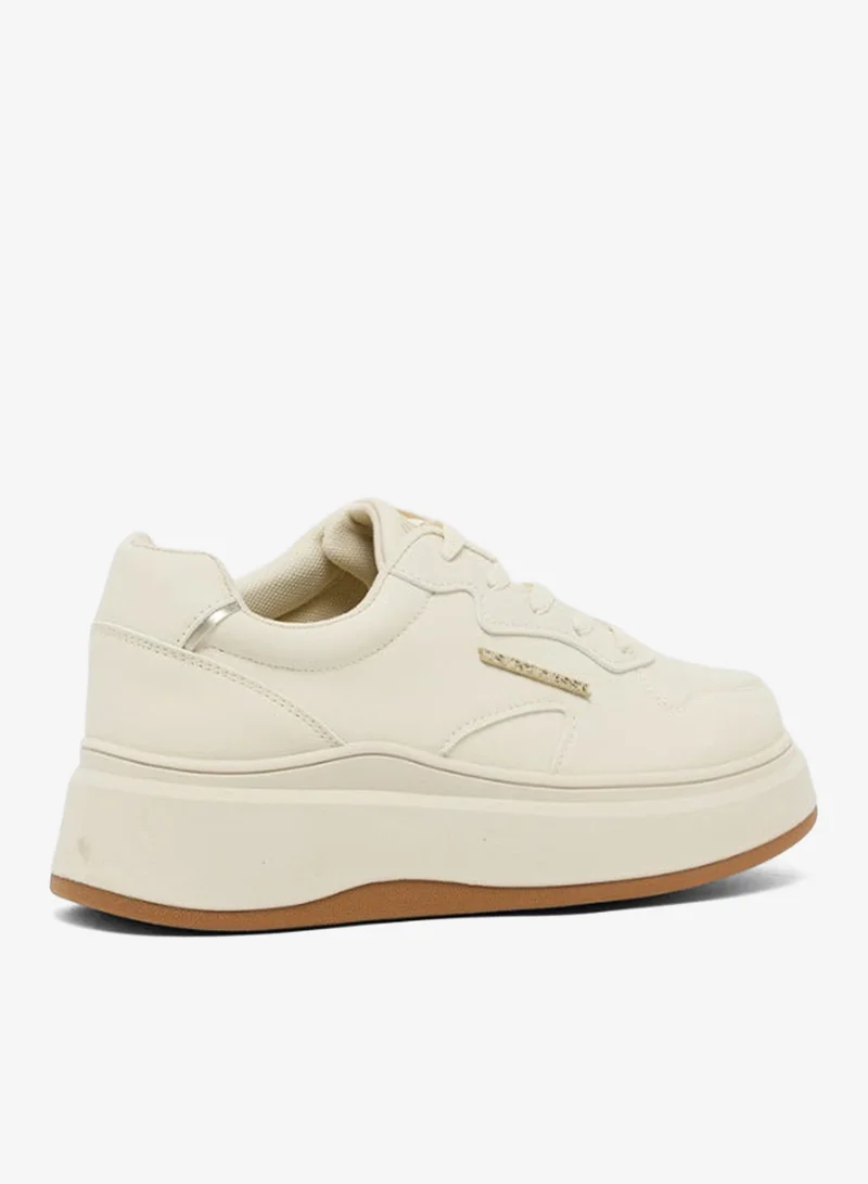 U.S. Polo Assn. Women’s CALISTA GLB 5PR Chunky Sole Sneakers - Beige