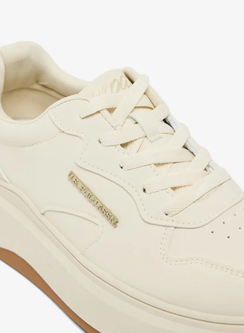 U.S. Polo Assn.  U.S. Polo Assn. Women’s CALISTA GLB 5PR Chunky Sole Sneakers - Beige for Women | Best Price UAE