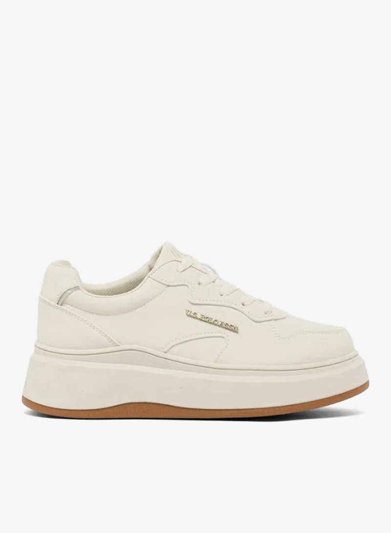 U.S. Polo Assn.  U.S. Polo Assn. Women’s CALISTA GLB 5PR Chunky Sole Sneakers - Beige for Women | Best Price UAE
