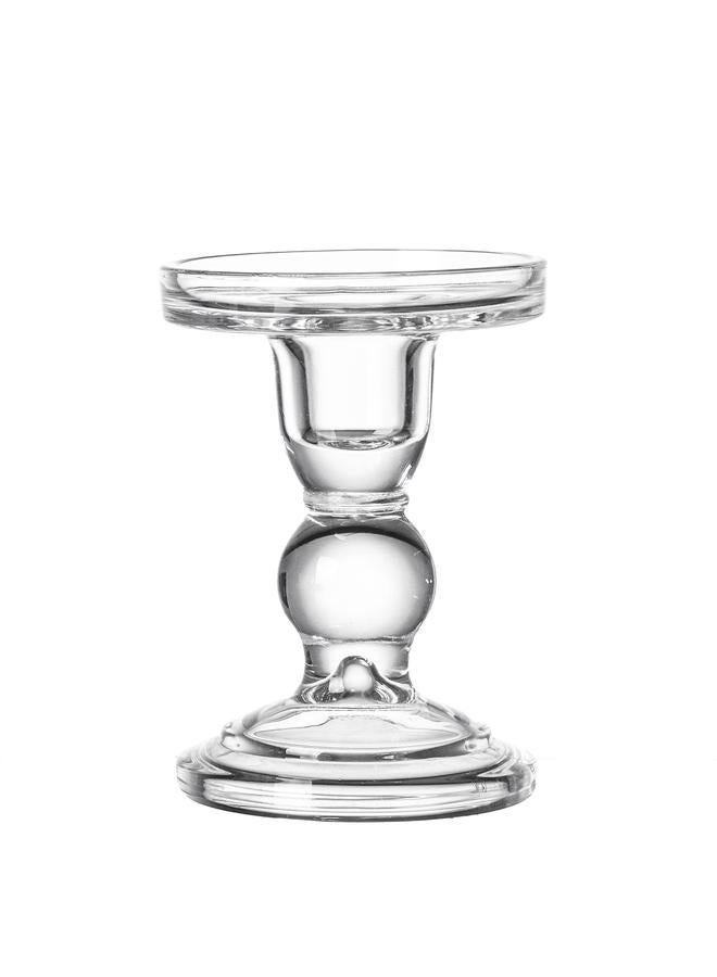 Glass High Candle Holder Transparent Suit Household Candle Crystal Glass Desktop Ornaments New Decorative Home