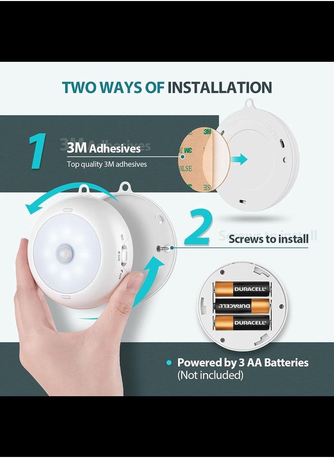 Generic AA Battery Powered Lights, Motion Sensor Light Indoor, Under Cabinet Light, Battery Led Light, Closet Lights, Stick on Wireless Puck Lights for Hallway, Stairway, Basement, Kitchen  - Image 4