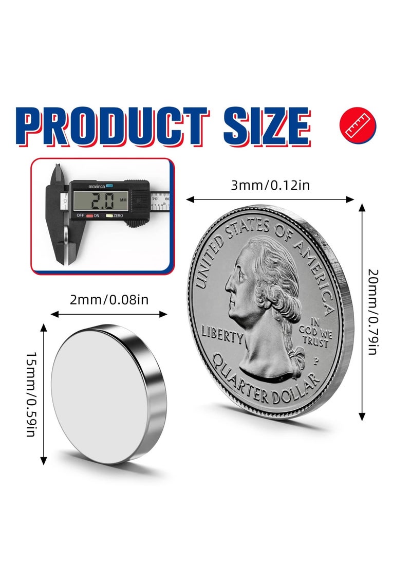 SOLARAE Fridge Magnets, 100 Pieces Small Magnets, Mini Magnets Small Round Magnets for Crafts, 3 x 3mm Neodynium Magnets Fridge, Tiny Magnets, Whiteboard Magnets, for Fridge, Office, Map, Photo - Image 2