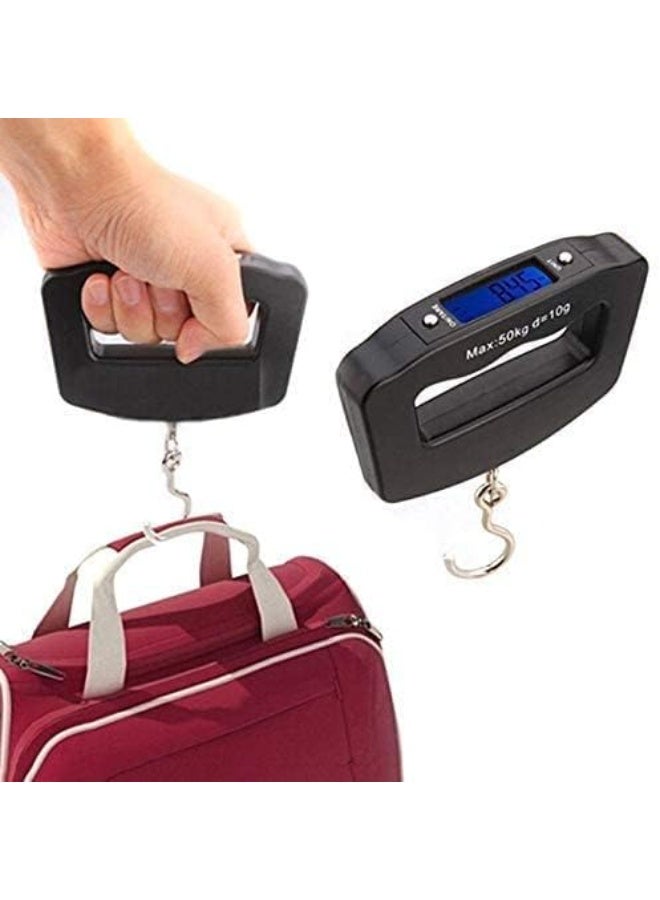 GEEPAS Mini 50KG Digital LCD Portable Hanging Weighing Luggage Hook Scale for Suitcase Bag  - Image 2