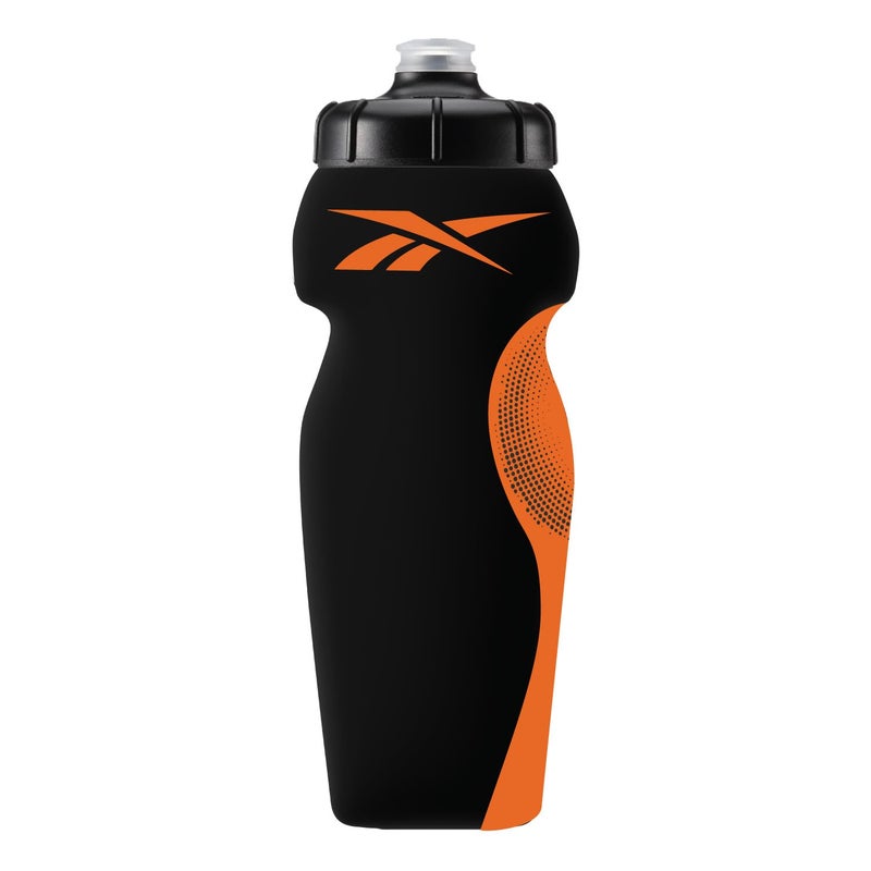 Reebok Squeeze Water Bottles With Athletic Design - Water Bottle 24 oz - Sports Water Bottle - Reusable Water Bottle For Gym, Running, Hiking etc, BPA Free (Black) - Image 1